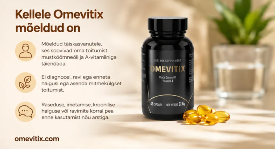 Omevitix — měkká kapsle zapíjená sklenicí vody