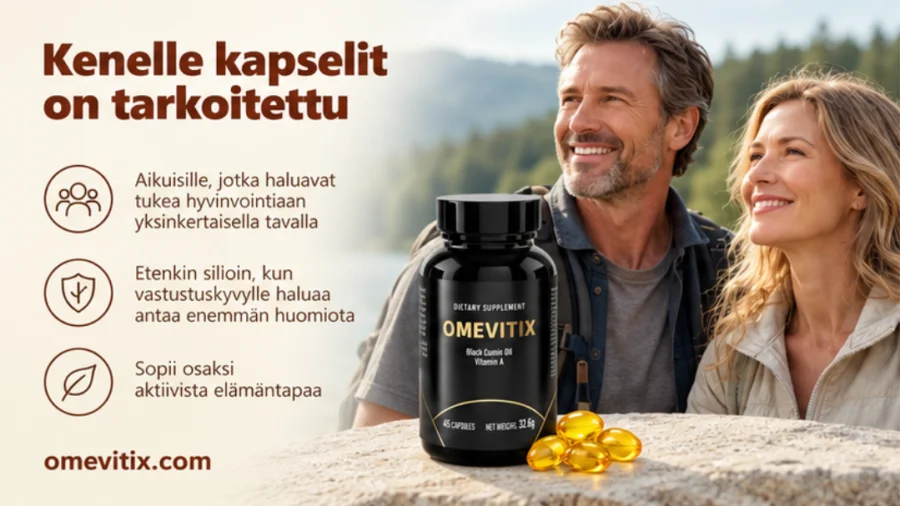 Omevitix — měkká kapsle zapíjená sklenicí vody